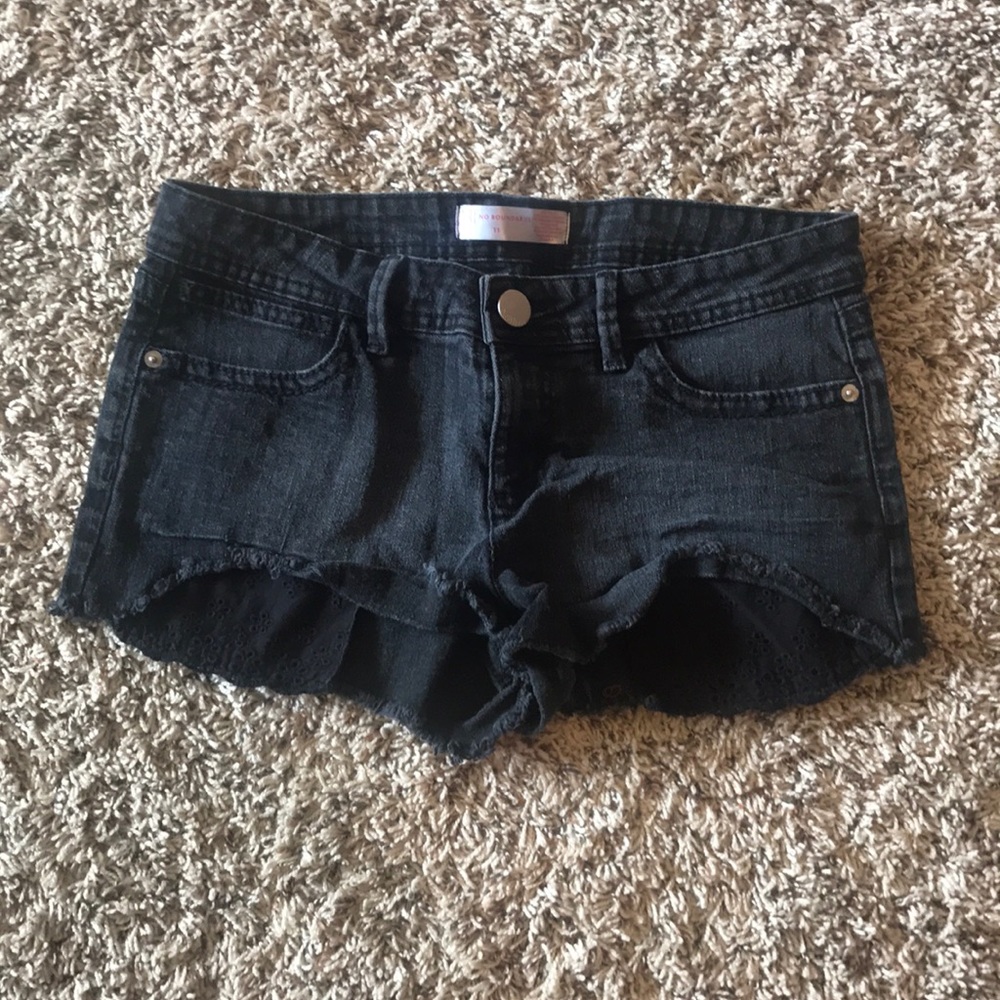 Black denim shortie